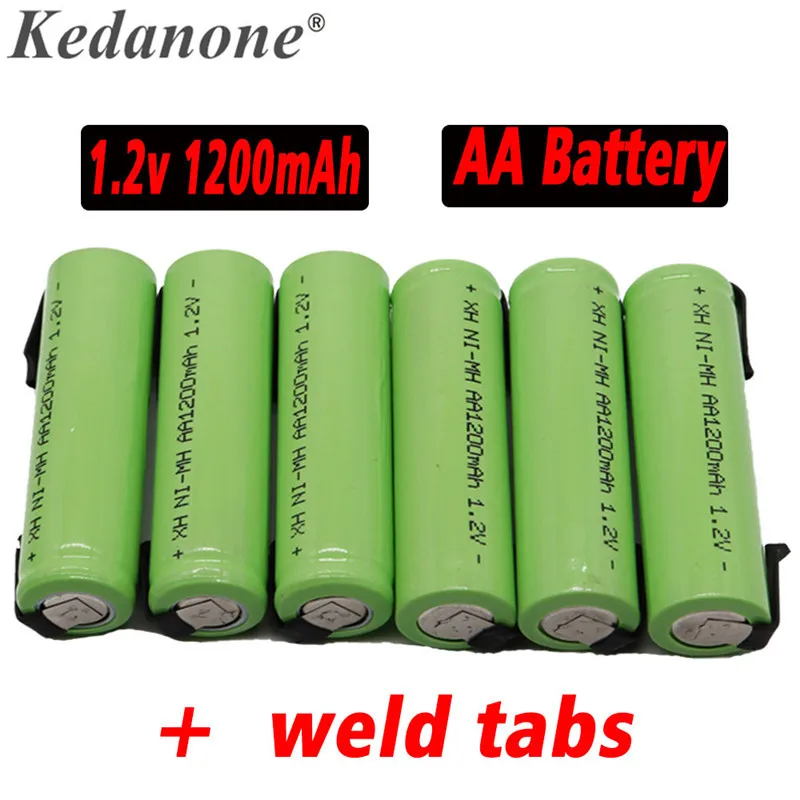 AA Аккумуляторная батарея 1 2 V 1200 MAh NiMH 14430 Aa с пайки для DIY электрическая бритва