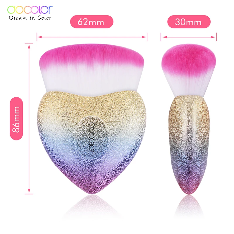 Docolor 1 قطعة كبيرة فرشاة لمساحيق التجميل الخيال ماكياج فرش المحمولة السفر فرشاة الجمال الضروري فرش للماكياج السوبر لينة الشعر