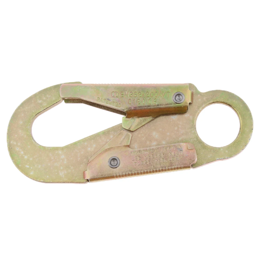 30KN Fall Protection Safety Clip Carabiner Snap Lock Hook Clip for Climbing Arborist Rappel Mountaineering Caving