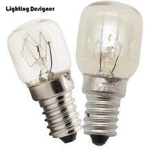 220 V 15 W 25 W карликовый лампы высокой температуры 300 градусов SES E14 винт Кепки тостер паровой лампочка надплитный вытяжной Зонт лампы
