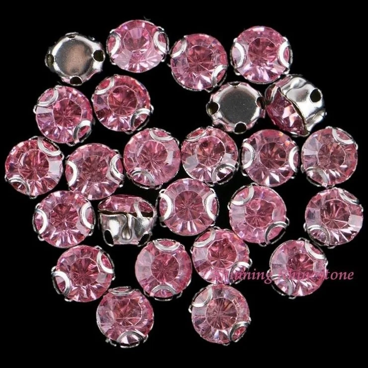 5mm 50pcs/pack Resin Rhinestone with Metal Base Round Shape With Claw ...