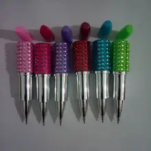 500 шт. со стразами пикантные Губная помада Форма канцелярские принадлежности шариковая ручка цвет в случайном