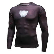 Новые мстители 3D колготки Железный человек реактора работает рубашка Для мужчин футболка с длинным рукавом рубашки сжатия тренажерный зал Фитнес Спортивная футболка