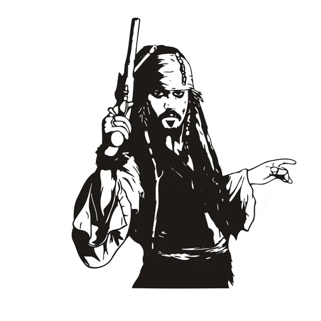 captain jack sparrow wall sticker vinyl decal pirates art adventure