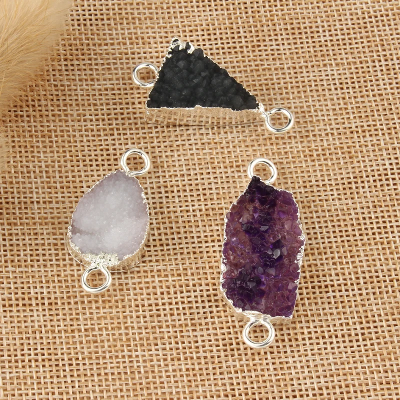 

2pcs Triangle Waterdrop Irregular Resin Connector Finding Diy Craft Necklace Bracelet Choker Handmade Jewelry Accessories F49