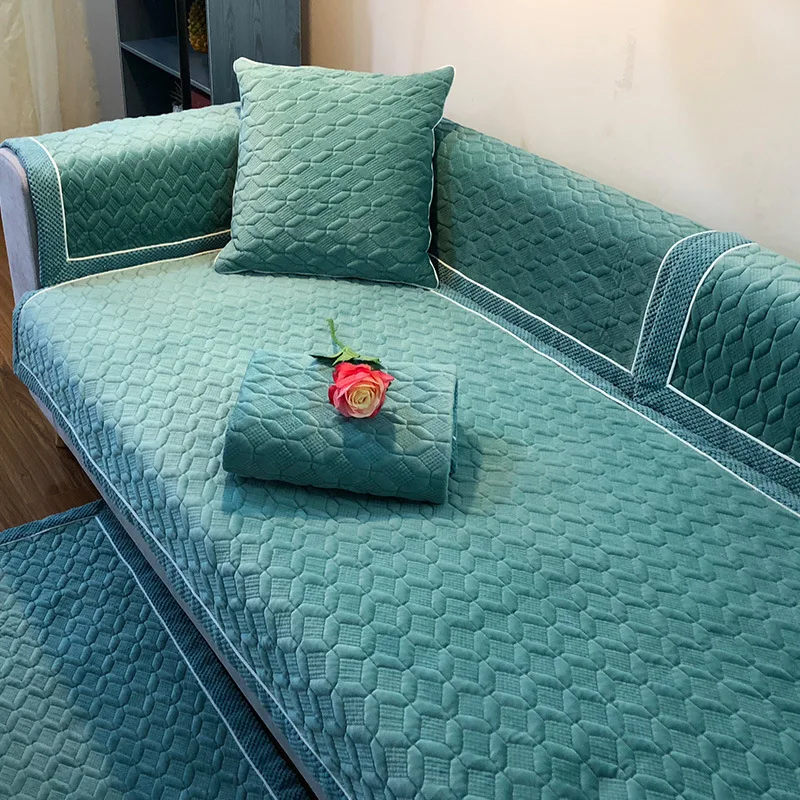 Мягкий чехол для дивана, короткий плюшевый секционный угловой чехол для дивана, Нескользящая подушка для дивана, покрывало для гостиной, 1 шт