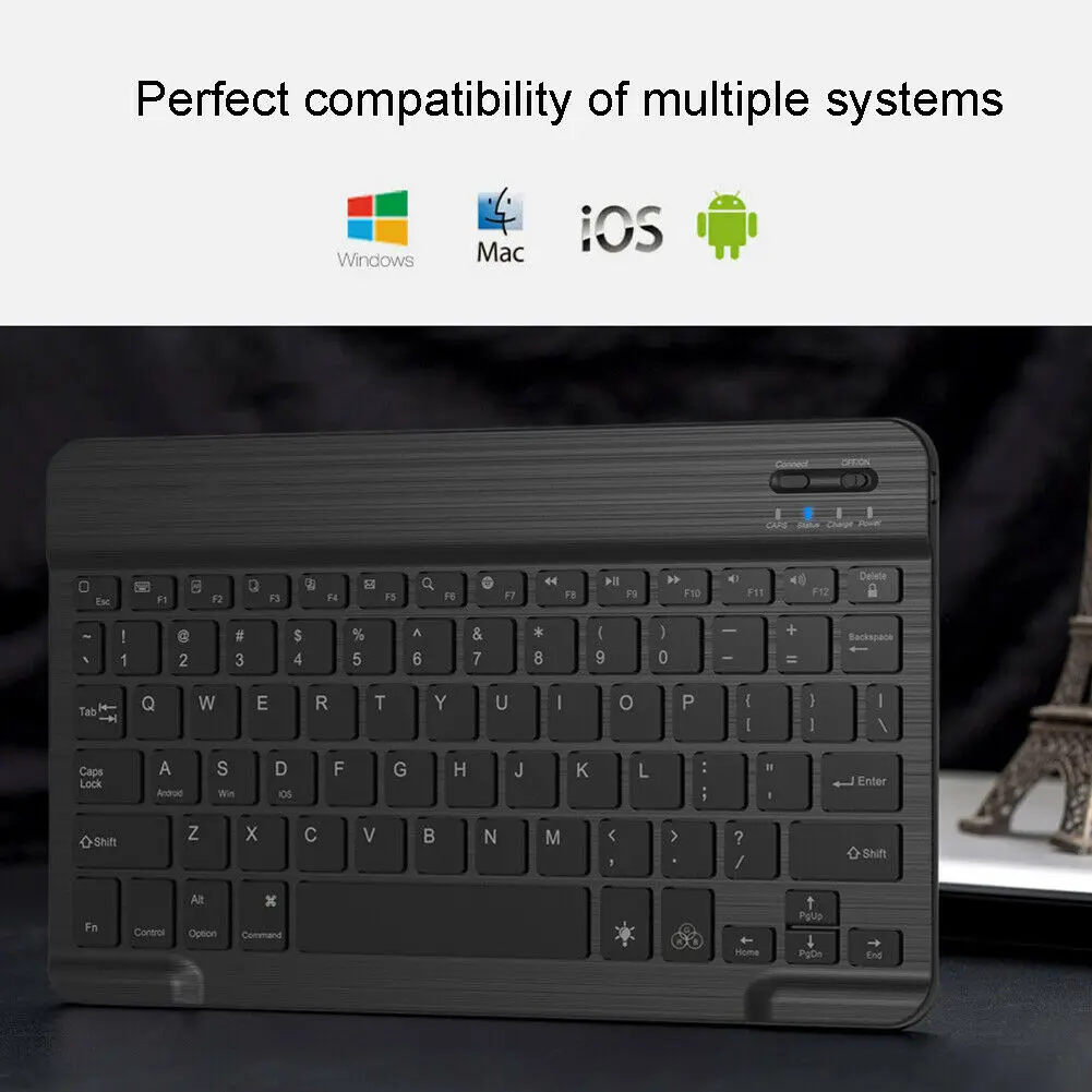 Портативная раскладная клавиатура ультратонкая с подсветкой Беспроводная Bluetooth клавиатура заряжаемая IOS Android Windows высокое качество