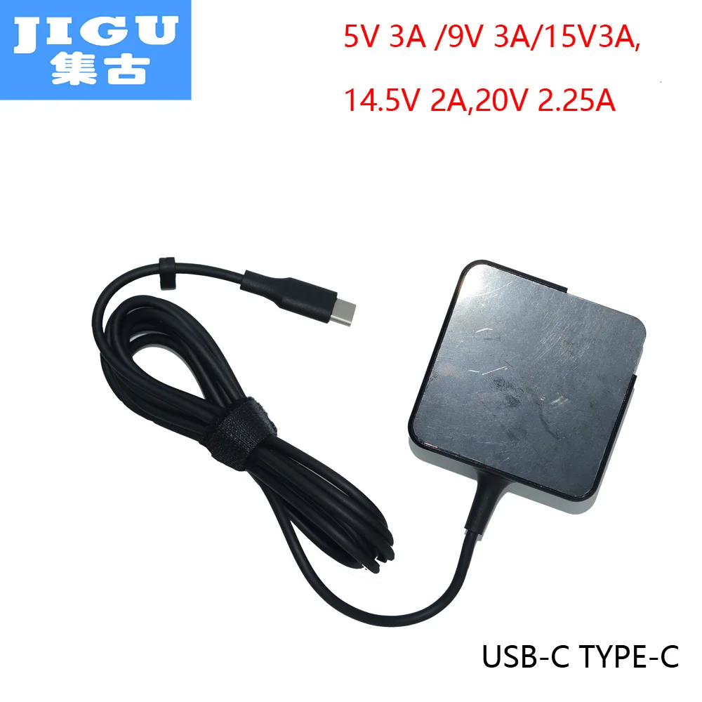  JIGU Fast Charger Type-C Power Adapter 45W 5V 9V 12V 3A 14.5V2A 15V3A 20V2.25A for MacBook Pro Lapt