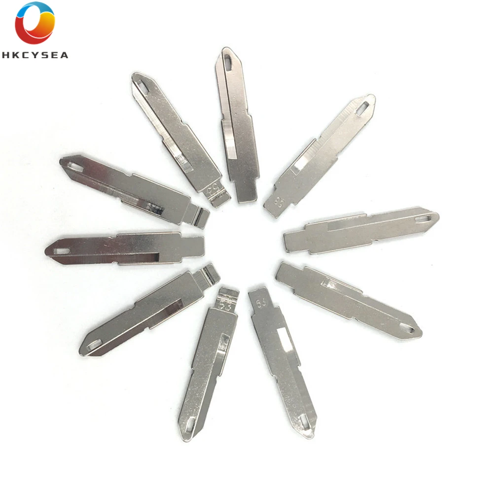 

HKCYSEA 10 pcs/lot Metal Blank Uncut Flip KD Remote Key Blade Type #53 for Peugeot 206 NO. 53 Blade