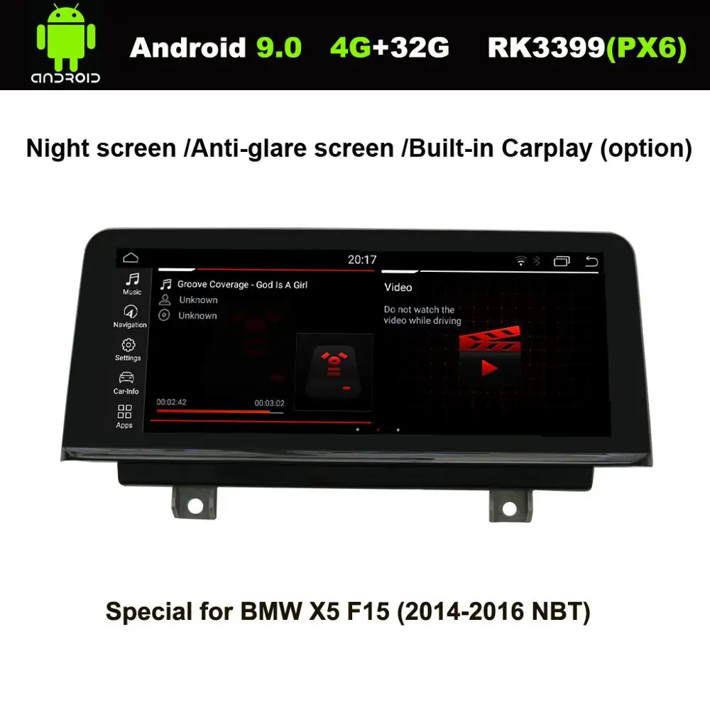 

10.25 inch IPS Screen Android 9.0 Car GPS Navigation for BMW X5 F15 (2014-2016 Original NBT System)