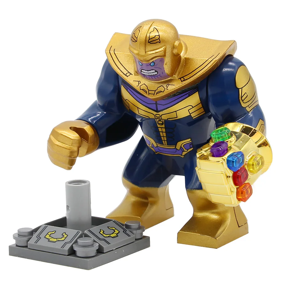 

Super Hero Infinity War Thanos with INFINITY GAUNTLET Figure Avengers Building Blocks Set bricks Toys for Children LELE