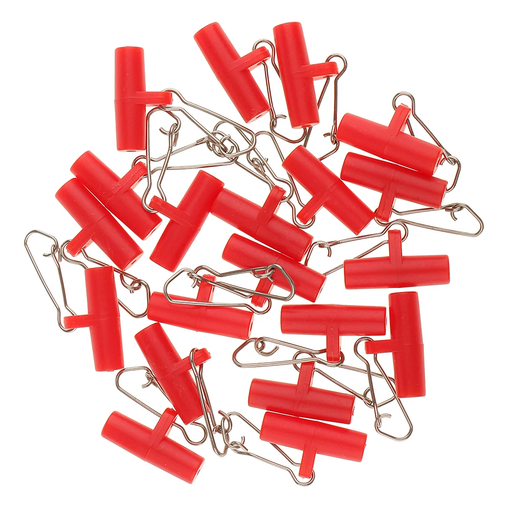 20Pcs Fishing Sinker Slides Hook Clip Swivels Snaps Connector Fishing Line Sinker Slider Sinker diapositivas lest diapositives