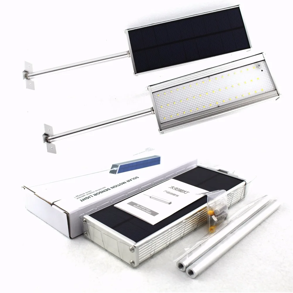 

48LED Microwave Radar Motion Sensor Solar Light 800LM Waterproof Street Outdoor Wall Lamp Security Spot Lighting New Arrival