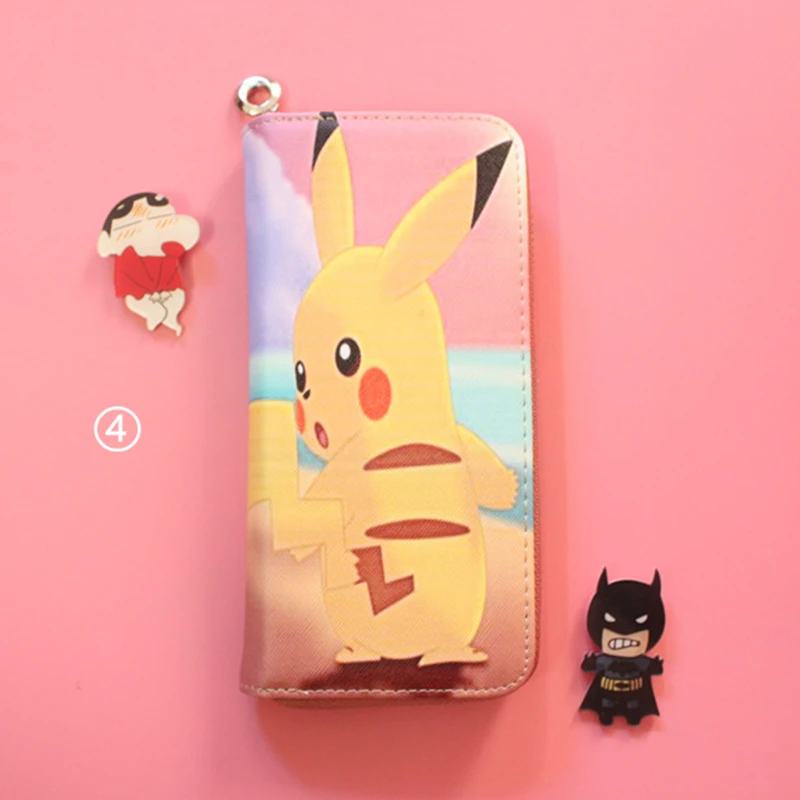 Мультяшная игра карманный монстр длинный кошелек кожаный унисекс милый покемон