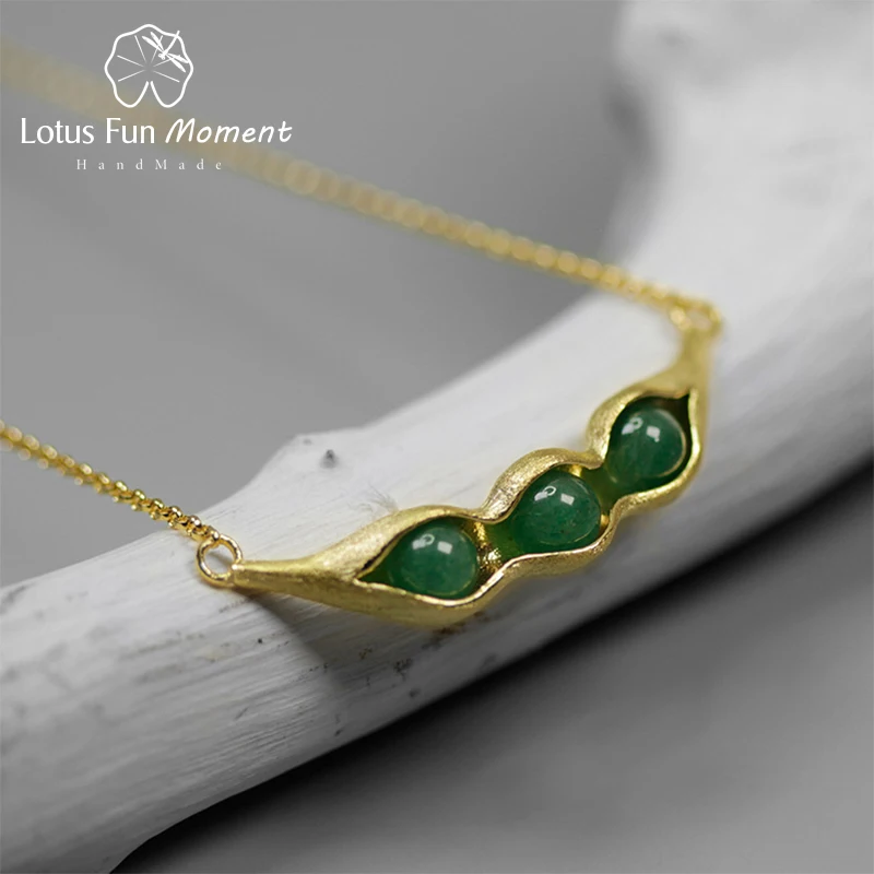 Lotus весело момент реальные 925 серебро ручной работы Модные украшения натуральный