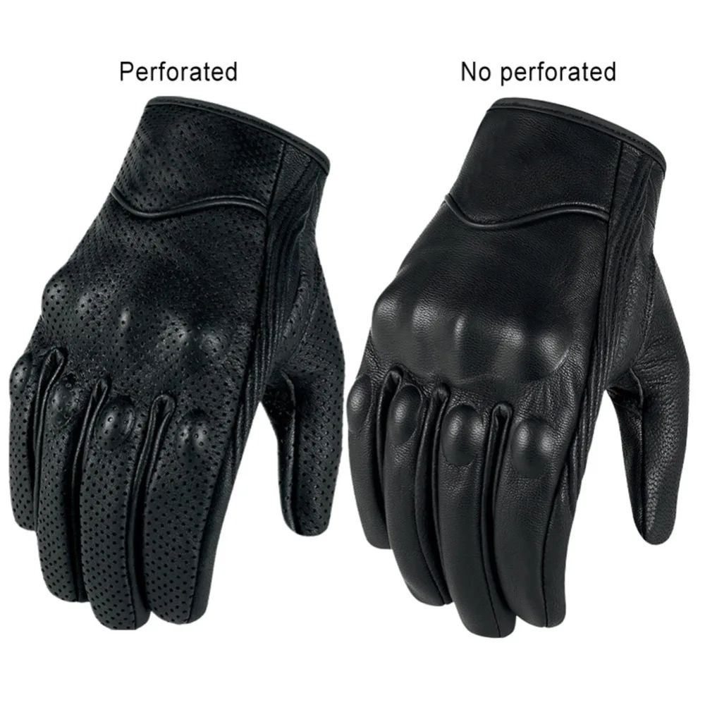 

Motorcycle Gloves Cycling Fashion Comfortable Goatskin Leather Touch Screen Men Women Motor Gloves Electric Bike Bicycle