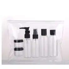 6 шт., 50 мл, набор бутылочек для путешествий, туалетные принадлежности, контейнеры для жидкостей, герметичный косметический держатель для макияжа, бутылки с воронкой