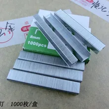 Картина маслом комплект пневматического Степлер U Тип Гвозди Скобы ручное серебро ногтей 8 мм масло для ногтей кадра 1000 шт./компл. aoa016