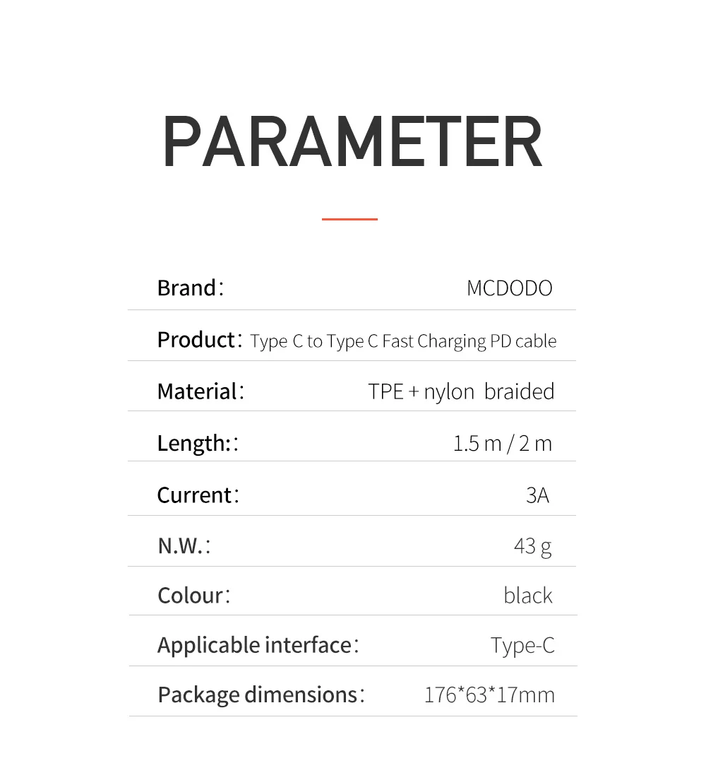 Mcdodo 60 Вт PD usb type C к USB C кабель для передачи данных для samsung S9 huawei Xiaomi ноутбук macbook Pro Телефон быстрая зарядка QC4.0 шнур