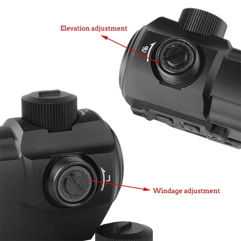 Tactical 1.5 MOA QD Red Dot Sight with Riser Mount 10 Brightness Settings fit Picatinny Rail for Hunting Airsoft (23)