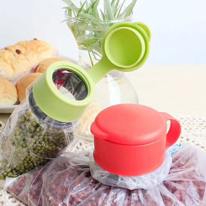 

1Pc Hot Plastic Orange Food Bag Clips Kitchen Storage Preserve Plastic Sealing Bag Cap Household Tool