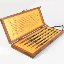 Роскошная кисть для каллиграфии Подарочный набор с 5 кистями традиционное каллиграфическое письмо кисть из меха ласки обычный набор ручек