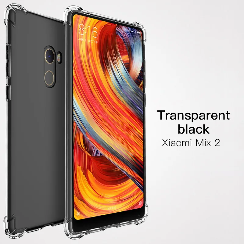 PZOZ силиконовый чехол для телефона Xiaomi mi x 2 роскошный противоударный прозрачный Xiaomi mi x 2s mi x2s прозрачный мягкий чехол из ТПУ - Цвет: Transparent black