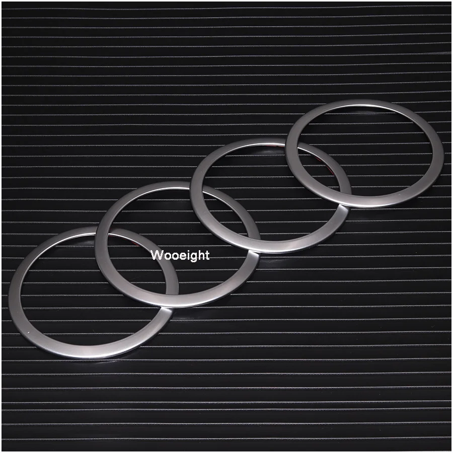 Wooeight 4Pcs ABS Chrome Car Interior Door Stereo Speaker Sound Trim Cover Decoration Ring For BMW 3 Series F30 F34 Sedan 2012-2015 (4)