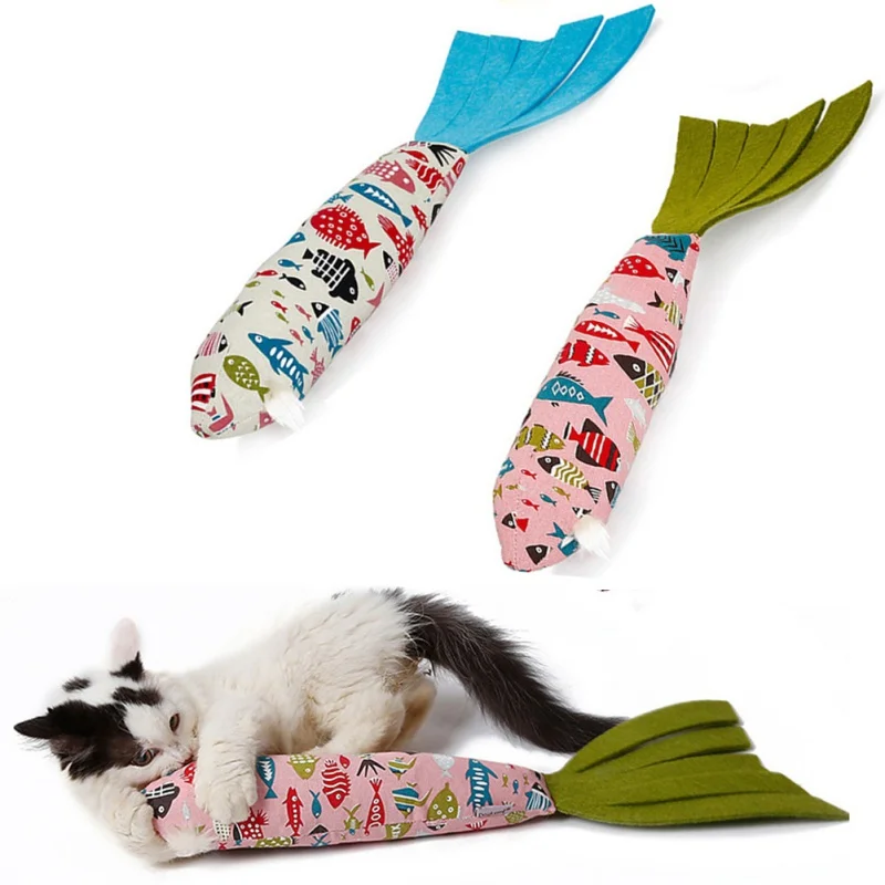 Спальная Подушка Funoy Cat мята кошачья кошка гаджет искусственная плюшевая Рыба для