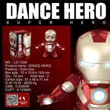 pop Iron man action figure toys Tony Stark mark 85 Superhero Avengers PVC Figure Solar Energy dance Led 12cm figures model sci fi revoltech series no 036 iron man mark iii mk3 no 035 mark 2 mark ii pvc action figure collectible model toy 15cm kt1789