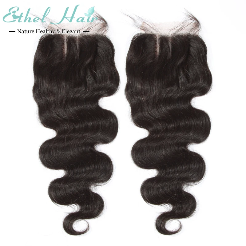 

Free Shipping Brazilian Lace Closure Body Wave Closure Body Wave Free or three Part 4X4 Size Brazilian Virgin Hair lace closure