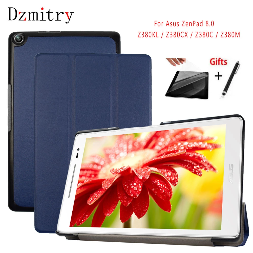 For Asus Zenpad 8 0 Z380 Z380c Z380kl Z380m P024 8 Inch Cover Case Pu Leather Auto Wake Sleep Tablet Case Protective Film Pen Tablets E Books Case Aliexpress