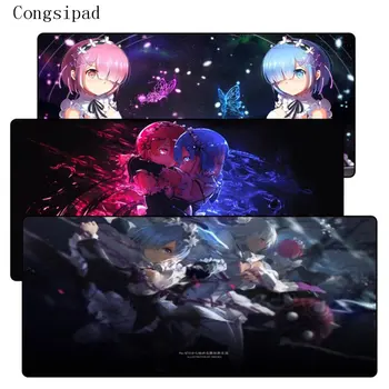 

Congsipad ReZERO Starting Life in Another World Large White Lock Edge Gaming mousepad for game player Desktop PC Computer Laptop