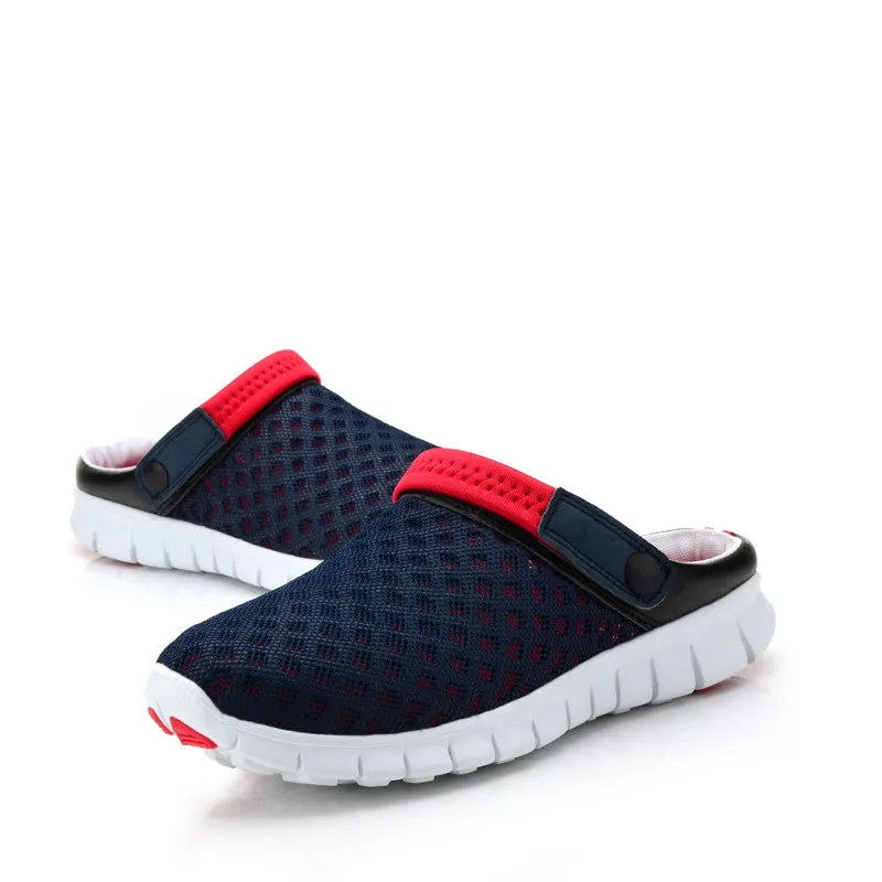 online Novo 2018 Tendência De Verão Chinelo Sandálias Buraco Oco Ventilação Sapatos tamancos Sandálias de Praia Sapatos 3 Cores Dos Homens 36 45 Mais tamanho