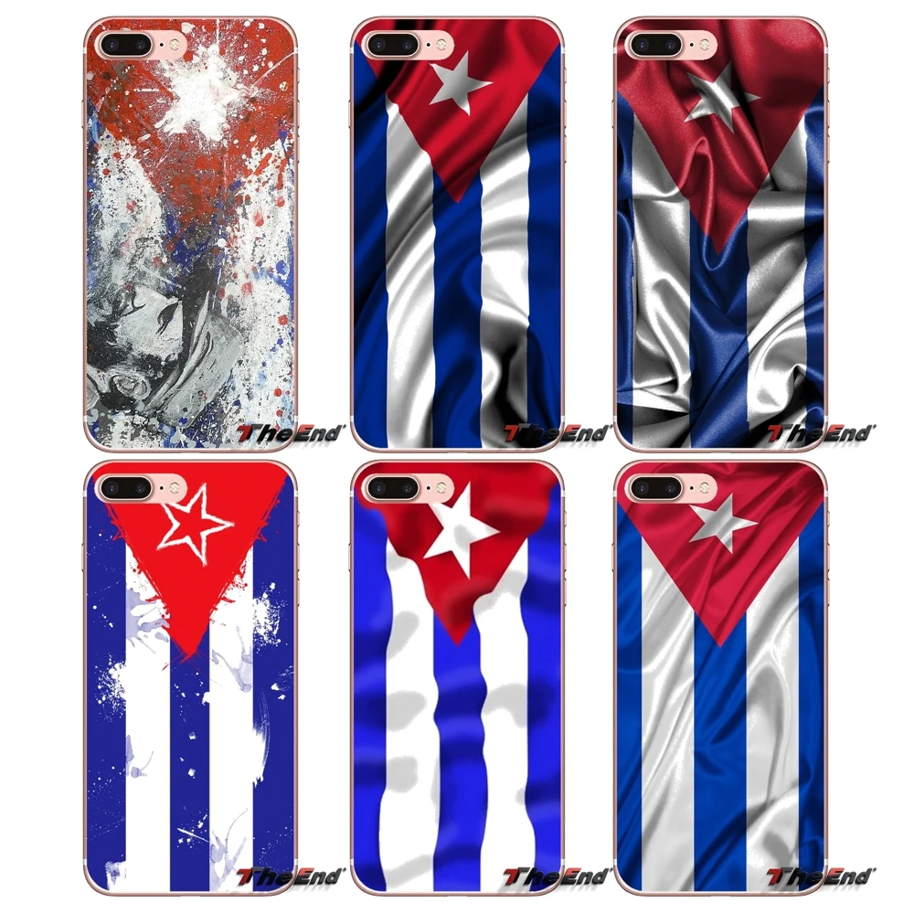 

For Samsung Galaxy S3 S4 S5 MINI S6 S7 edge S8 Plus Note 2 3 4 5 Grand Core Prime Cuban Cuba Flag fly line Banner Soft Case