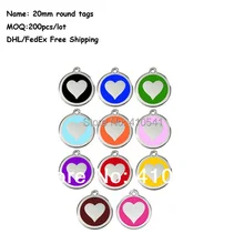 Лидер продаж ПЭТ-теги 20*20 мм случайный Цвета Pet Собака ID Тегов цинковый сплав собака имя пользовательские теги с рисунком собачки и котика Собака ID Тегов