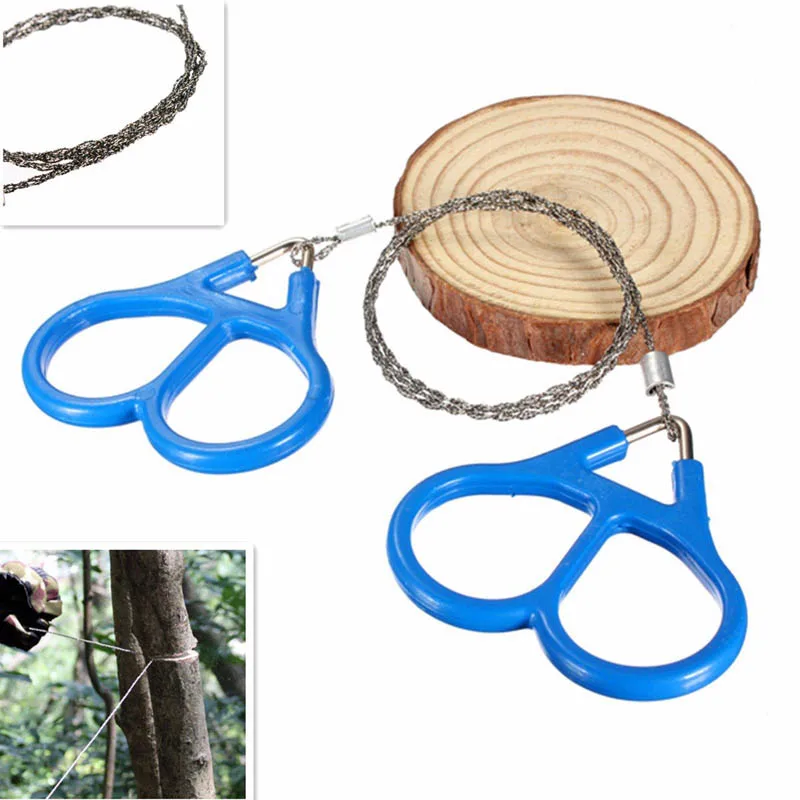 

Outdoor Camping Hiking Steel Wire Chainsaw Hand Rope Chain Saw Portable Manual Emergency Survival Gear Practical Travel Tool Kit
