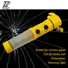 ZD 1X безопасности автомобиля молоток многофункциональный Побег инструмент для Ford focus 2 3 fiesta Toyota corolla yaris peugeot 307 407 308 аксессуары