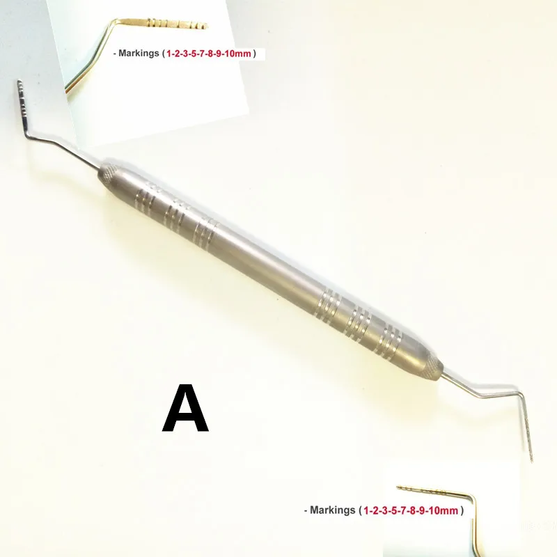 Цельнокроеное платье Стоматологическая Нержавеющая Сталь Зонд пародонта с скейлер инструмент для исследования инструмент эндодонтического
