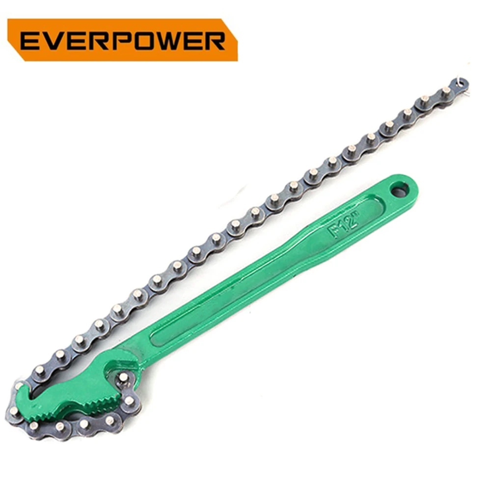 

Everpower Adjustable Oil Filter Wrench Universal Chain Style Remover Tool Non-slip Fit Diameter 40-150mm (1.6-5.9'')