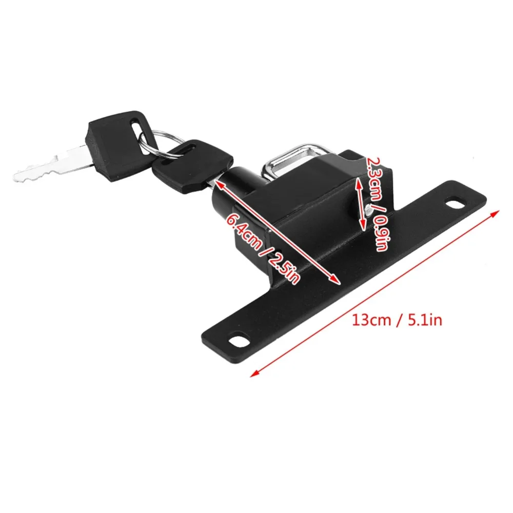 Мотоциклетный сплав Шлем Замок Крепление крюк Черная Правая сторона Противоугонная защита с 2 ключами Подходит для BMW R Nine T модели