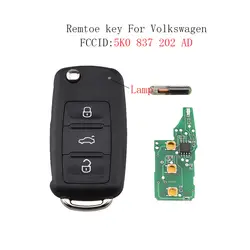 3 шт./лот 5K0 837 202 AD 3 кнопки 434 мГц 48 Чип дистанционного ключа для VW Volkswagen GOLF PASSAT Tiguan поло Jetta 5K0837202AD 202AD