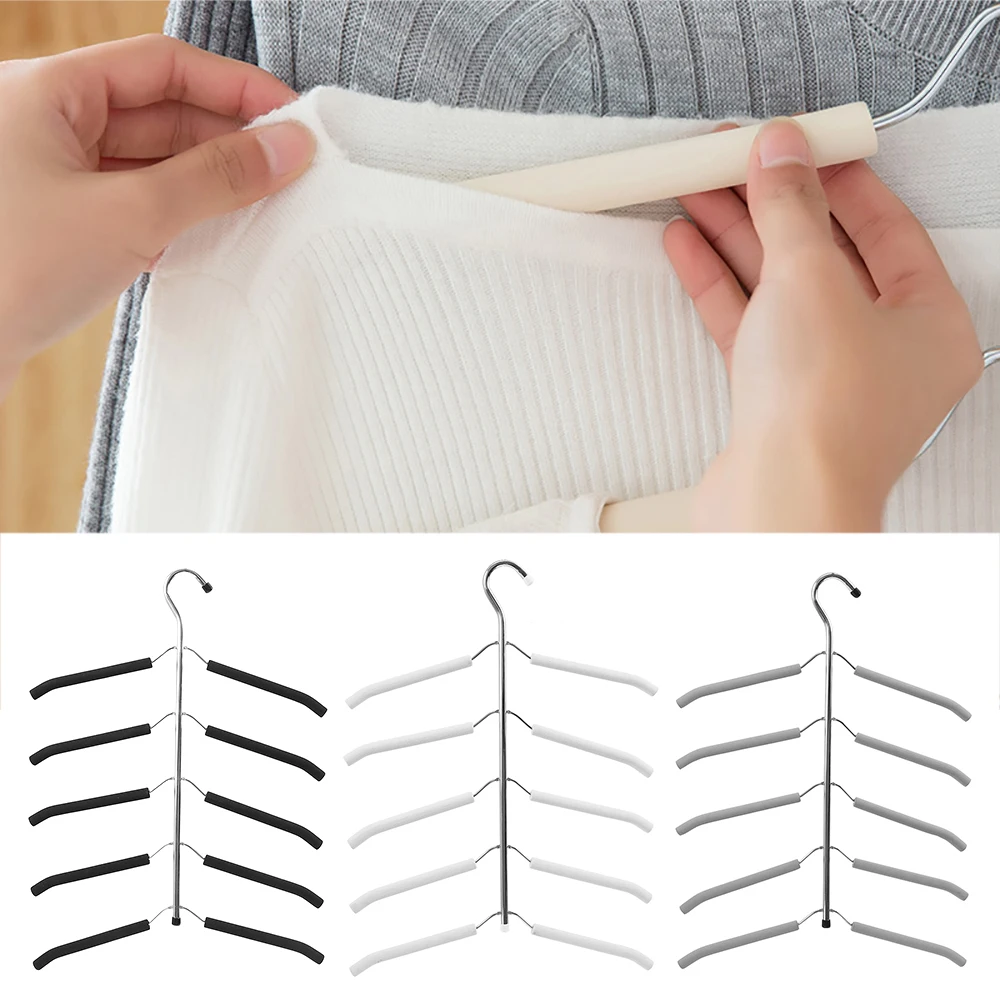 

Multilayer Fish Bone Shape Clothing Rack for Pants Storage Hangers Drying Rack Multilayer Storage Cloth Hanger