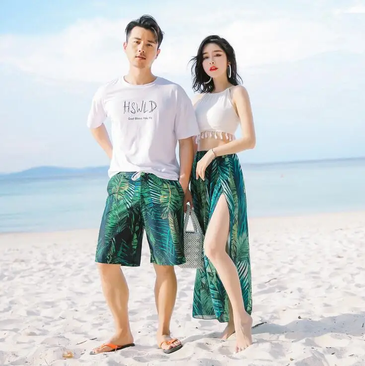 

2019 3pcs Surf Suits Surfing Swimwear Bathing Clothes Biquine Female Beach Swimsuits Women Summer New Couple Swimsuit