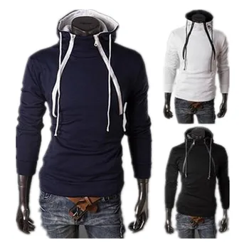 

M-XXXXL Hoodies 2016 Brand New Hot Sale Sweatshirt Casual Mens Hoodie Fashion Front Double Zipper Design Men hoody