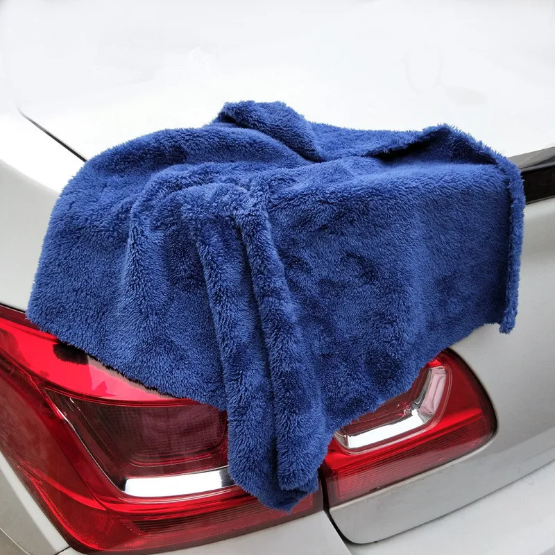 350 ГСМ Премиум микрофибра для автомобиля, супер впитывающее полотенце, ультра мягкое безкройное полотенце для мытья и сушки автомобиля 40X40 см - Цвет: Blue