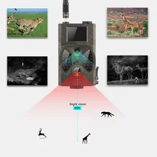 Охота фотоаппарат ловушки MMS-сообщения GPRS Дикий камеры 12mp цифровой Скаутинг Трейл-камеры HC300M невидимый Инфракрасный светодиод для охоты