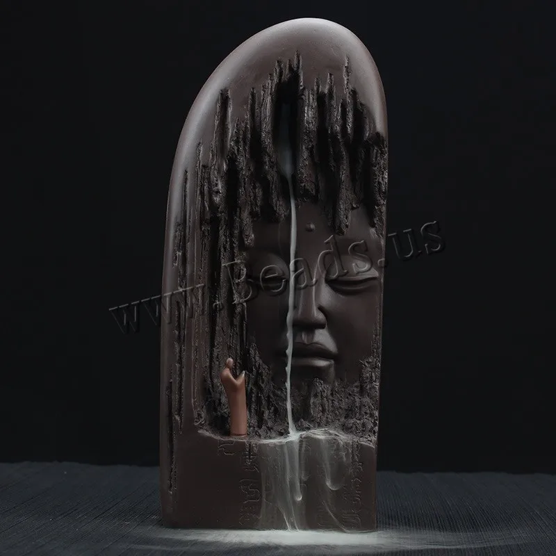 

Creative Aromatherapy Furnace Holder Incense Burner Buddha Face Smoke Waterfall Backflow Incense Burner Ceramic Home Decor