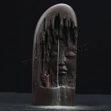 Creative Aromatherapy Furnace Holder Incense Burner Buddha Face Smoke Waterfall Backflow Incense Burner Ceramic Home Decor