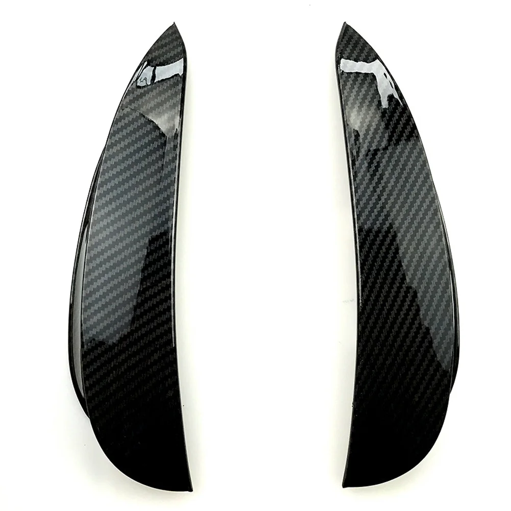 Carbon Fiber Для Mercedes Benz E Class W213- E43 E53 AMG автомобильный внешний кузов боковой передний бампер Накладка для губ наклейки автомобильные аксессуары - Название цвета: Carbon Fiber